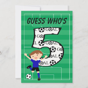 Invitación al quinto cumpleaños del partido de fút