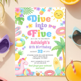 Invitación al quinto cumpleaños del verano - sumer
