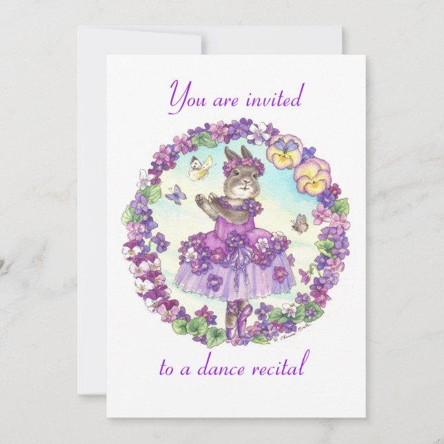 invitación al recital de baile (Anverso)