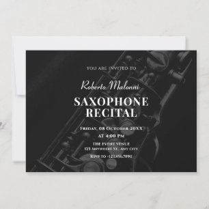 Invitación al recital de jazz saxofón negro