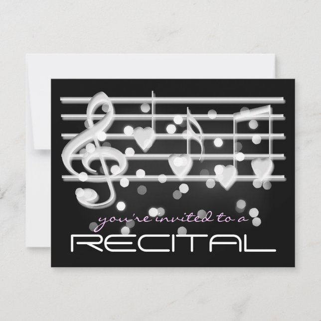 invitación al recital de música de notas mágicas b (Anverso)