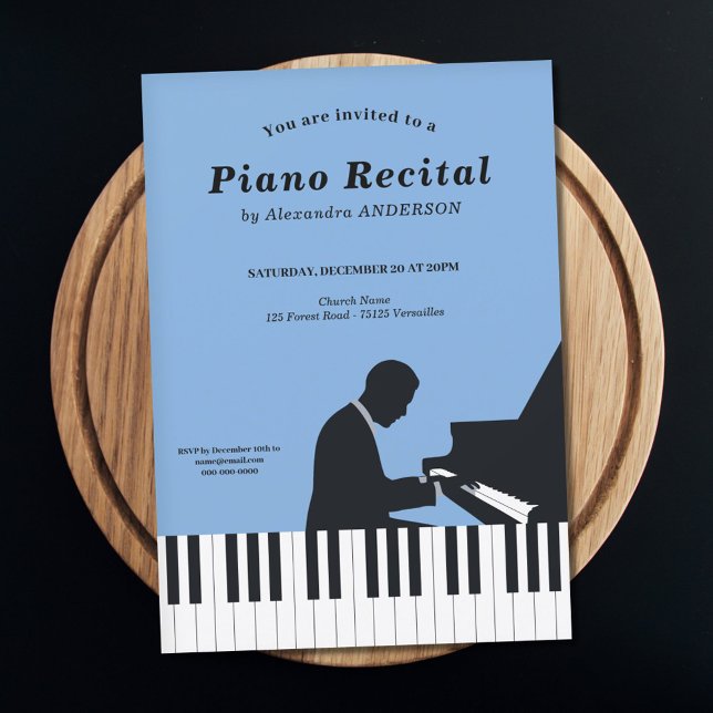 Invitación al Recital de Música de Piano (Piano Music Recital Invitation)