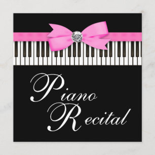 Invitación al Recital de Teclas de Piano Rosas y N
