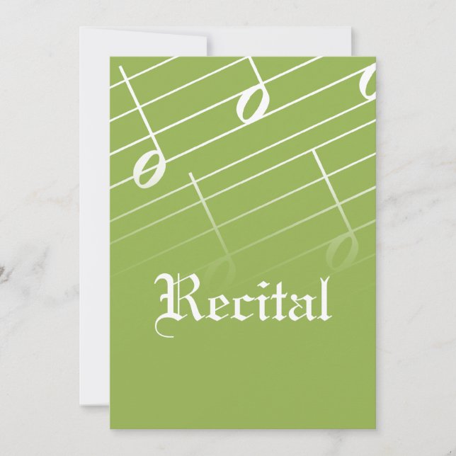 Invitación al Recital Musical (Anverso)