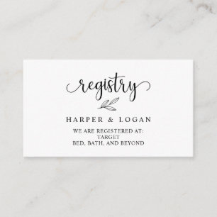 Invitación al Registro de bodas Insertar Tarjeta d