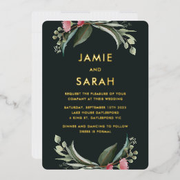 Invitación al Relieve metalizado australiano de la