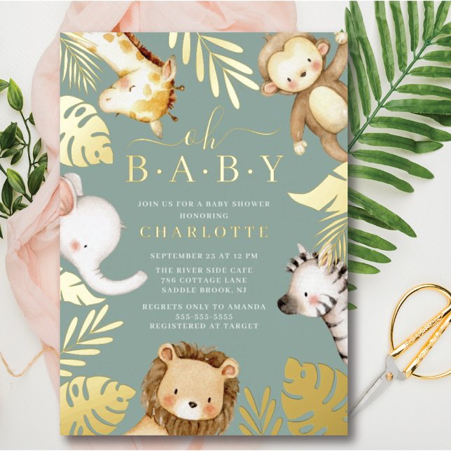 Invitación al Relieve metalizado Baby Shower Baby  (Subido por el creador)