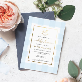 Invitación al Relieve metalizado Baby Shower de Ro