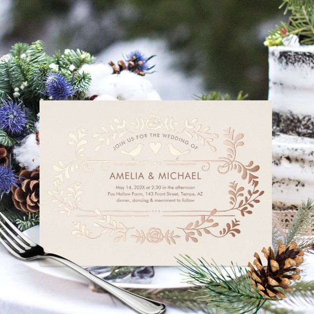 Invitación al Relieve metalizado Boda de Corazones (Subido por el creador)