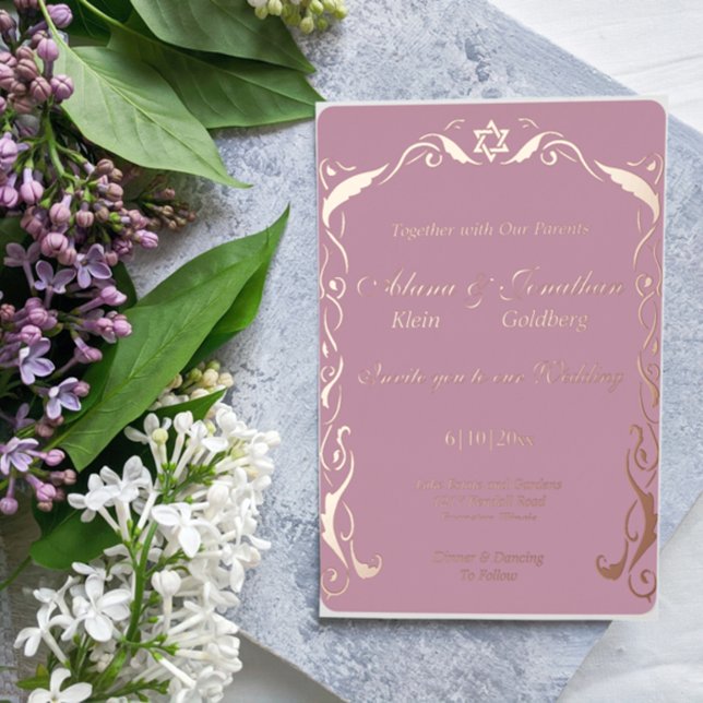 Invitación al Relieve metalizado boda de marco de  (Subido por el creador)
