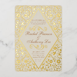 Invitación al Relieve metalizado botánico de la Pa