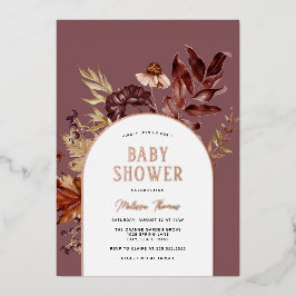 Invitación al Relieve metalizado de Baby Shower en