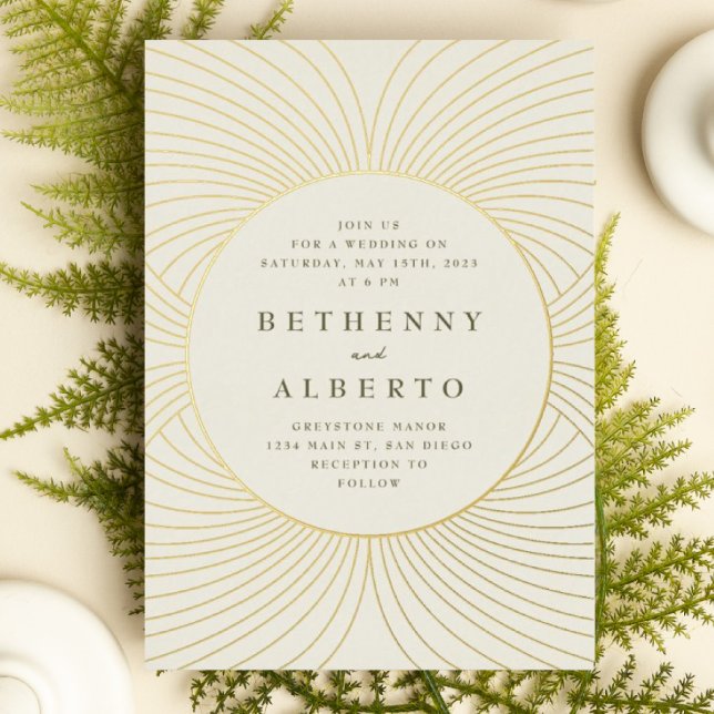 Invitación al Relieve metalizado de Boda bizantino (Subido por el creador)