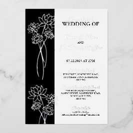 Invitación al Relieve metalizado de Boda de fotogr