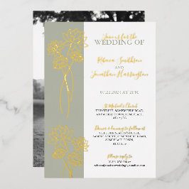Invitación al Relieve metalizado de Boda de fotos