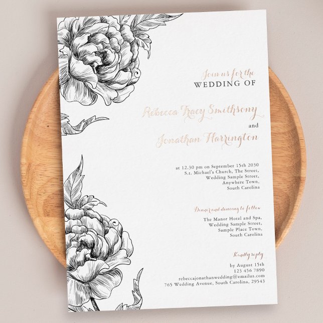Invitación al Relieve metalizado de Boda de oro de (Subido por el creador)