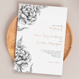 Invitación al Relieve metalizado de Boda de oro de