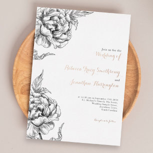 Invitación al Relieve metalizado de Boda de oro de