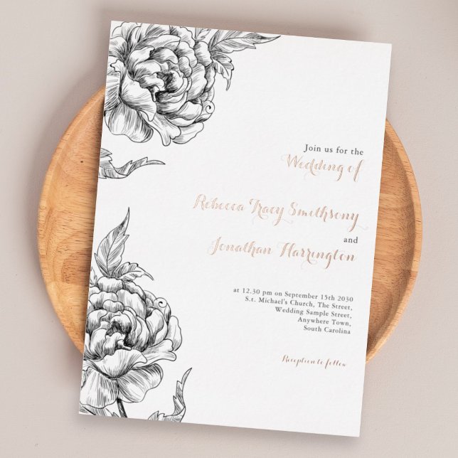 Invitación al Relieve metalizado de Boda de oro de (Subido por el creador)