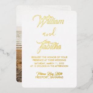 Invitación al Relieve metalizado de boda elegante 