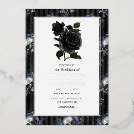 Invitación al Relieve metalizado de Boda floral gó