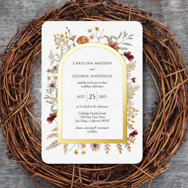 Invitación al Relieve metalizado de bodas en el ja (Subido por el creador)