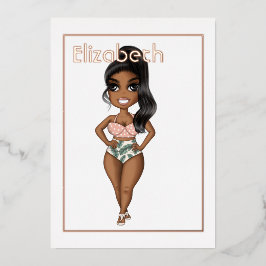 Invitación al Relieve metalizado de cumpleaños afr