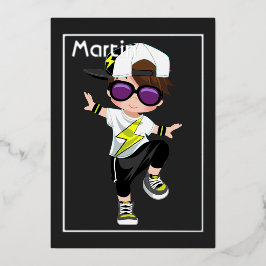 Invitación al Relieve metalizado de cumpleaños de 