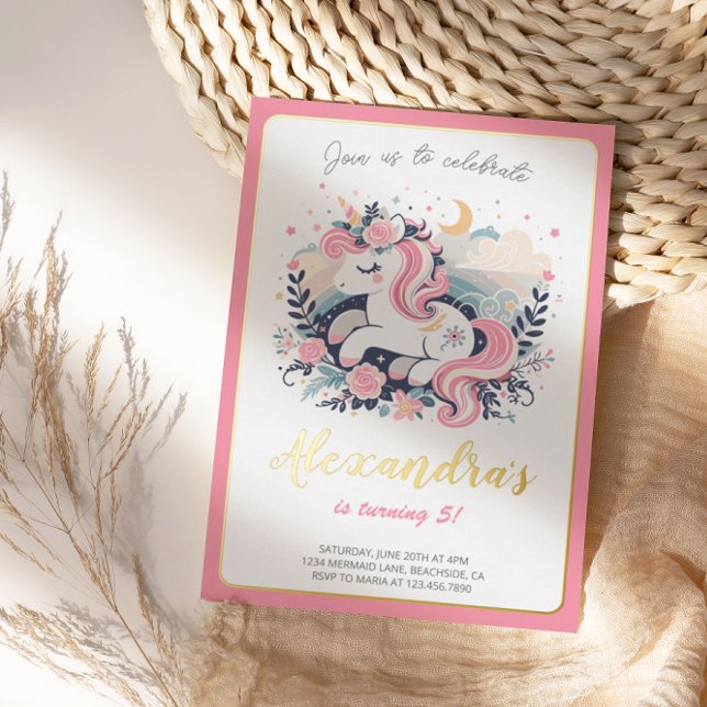 Invitación al Relieve metalizado de cumpleaños mág (Subido por el creador)