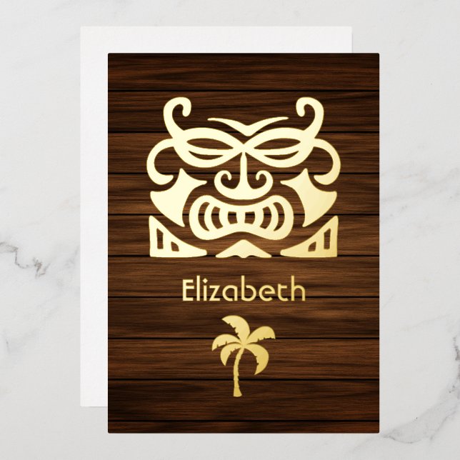 Invitación al Relieve metalizado de ducha de novia (Anverso/Reverso)