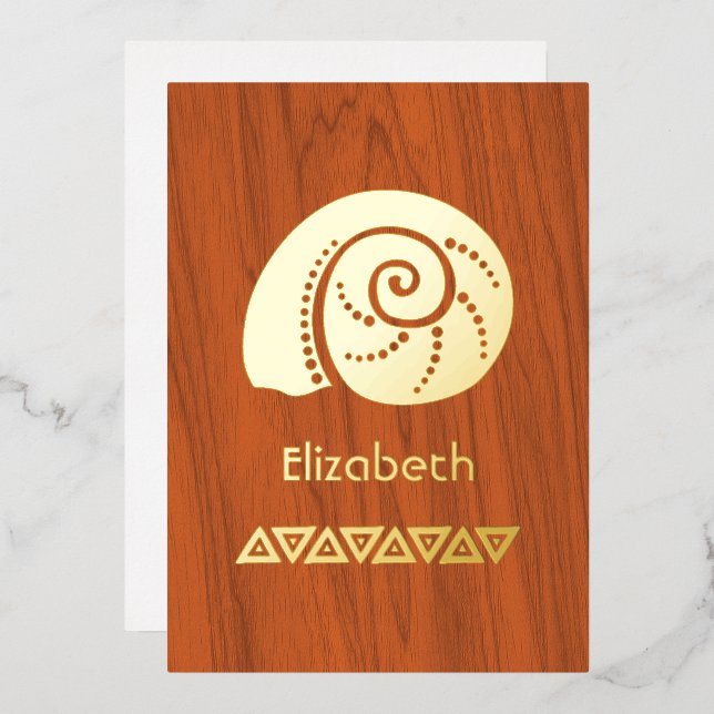 Invitación al Relieve metalizado de ducha de novia (Anverso/Reverso)