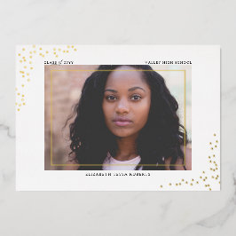 Invitación al Relieve metalizado de Graduación de