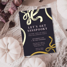 Invitación al Relieve metalizado de Halloween con