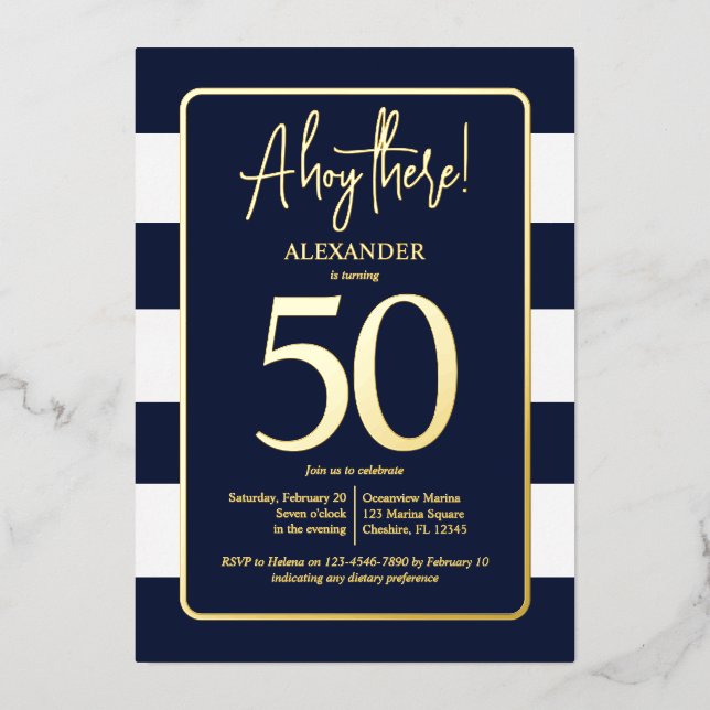 Invitación al Relieve metalizado de la Armada Náut (Anverso)