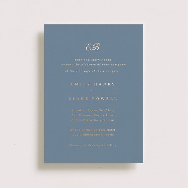 Invitación al Relieve metalizado de la boda de Mar (Subido por el creador)