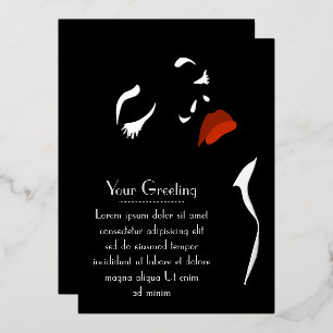 Invitación al Relieve metalizado de la cara del gl