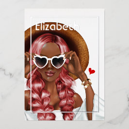 Invitación al Relieve metalizado de la fiesta de c