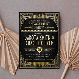 Invitación al Relieve metalizado de la fiesta de c