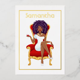 Invitación al Relieve metalizado de la fiesta de c