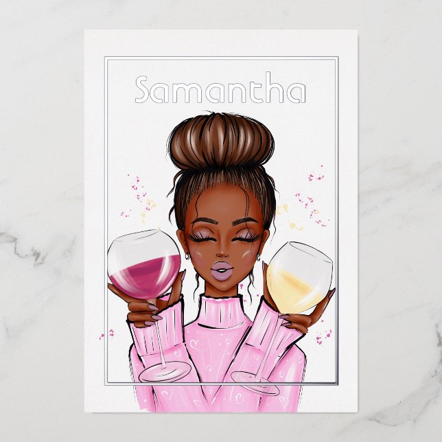 Invitación al Relieve metalizado de la fiesta de c (Anverso)