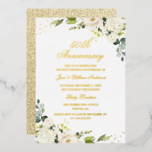Invitación al Relieve metalizado de la flor de Rel