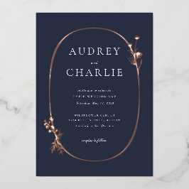 Invitación al Relieve metalizado de la guirnalda d