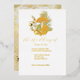 Invitación al Relieve metalizado de la invitación