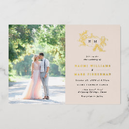 Invitación al Relieve metalizado de los Bodas de c