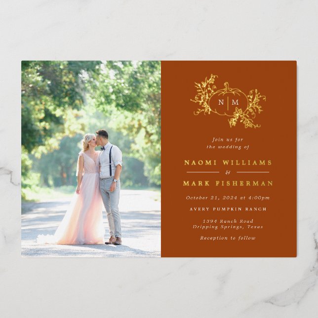 Invitación al Relieve metalizado de los Bodas de c (Anverso)