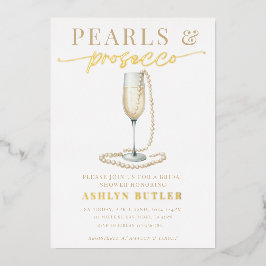 Invitación al Relieve metalizado de Pearls y Prose