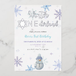 Invitación al Relieve metalizado de primer cumplea