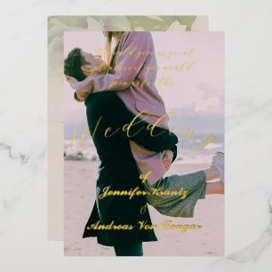 Invitación al Relieve metalizado del Boda de fotog