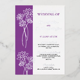 Invitación al Relieve metalizado del Boda de fotos