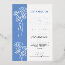 Invitación al Relieve metalizado del Boda de fotos